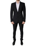 Dolce & Gabbana costume trois pièces noir en laine coupe slim avec pantalon assorti pour homme formel moderne