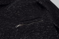 Dolce & gabbana veste homme en laine noire tachetée avec fermetures éclair argentées double boutonnage