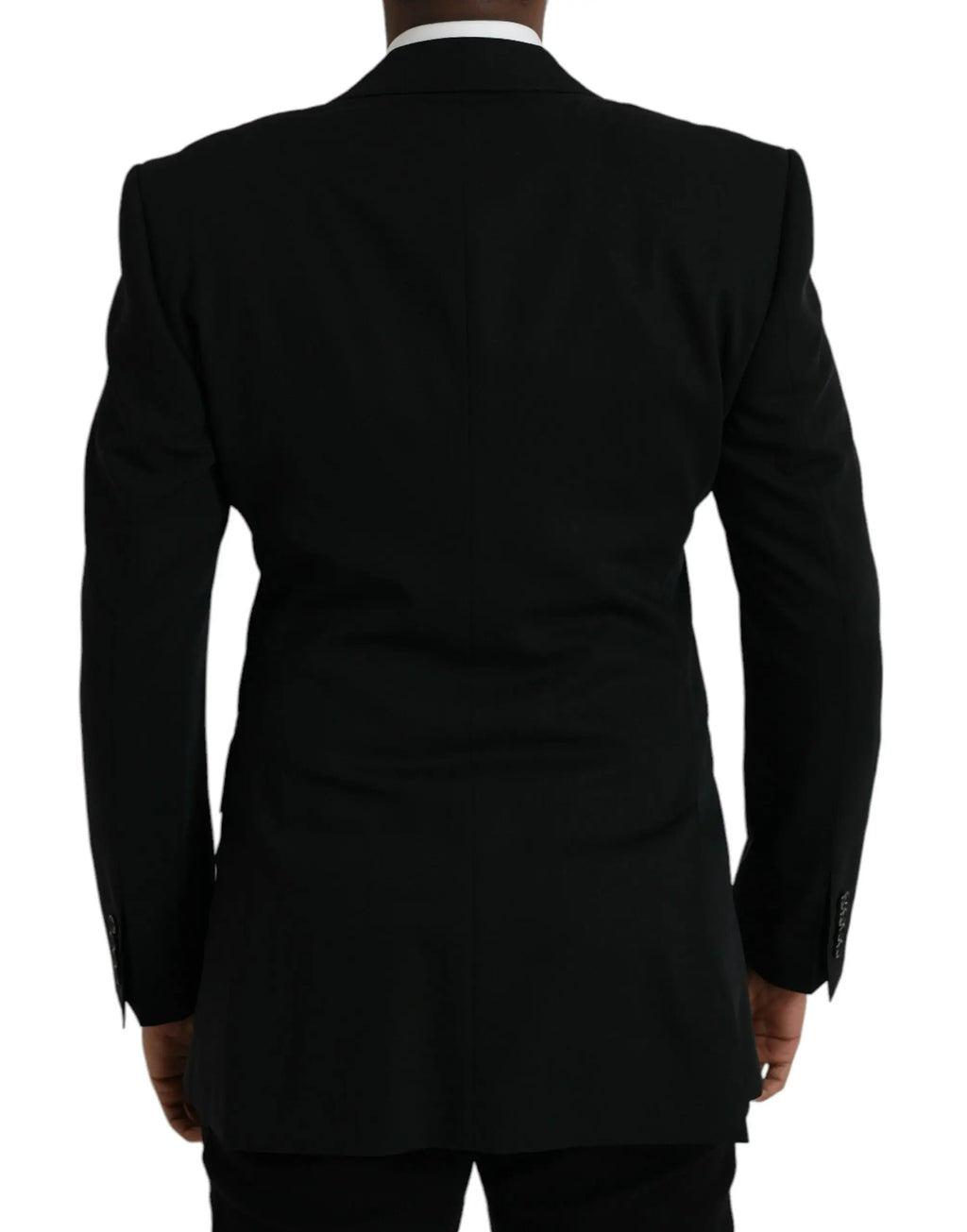 Dolce & gabbana blazer noir en laine avec coupe classique et texture subtile tailored pour homme