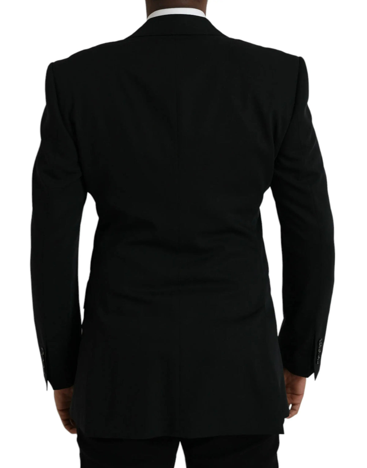 Dolce & gabbana blazer noir en laine avec coupe classique et texture subtile tailored pour homme