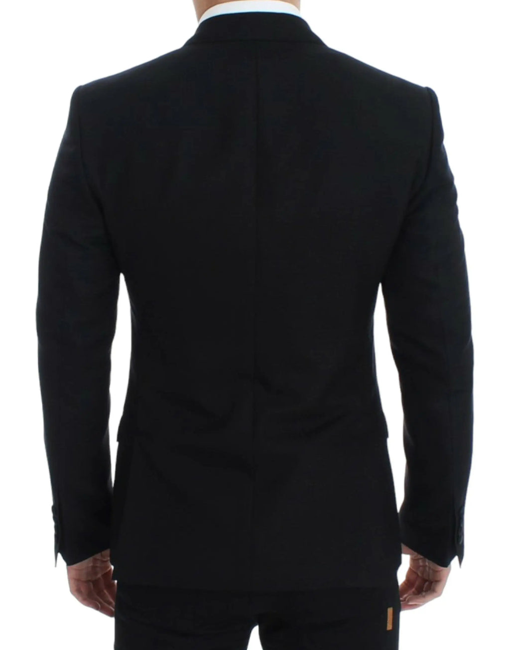 Dolce & gabbana blazer sicilia noir en laine et soie avec coupe classique et texture subtile