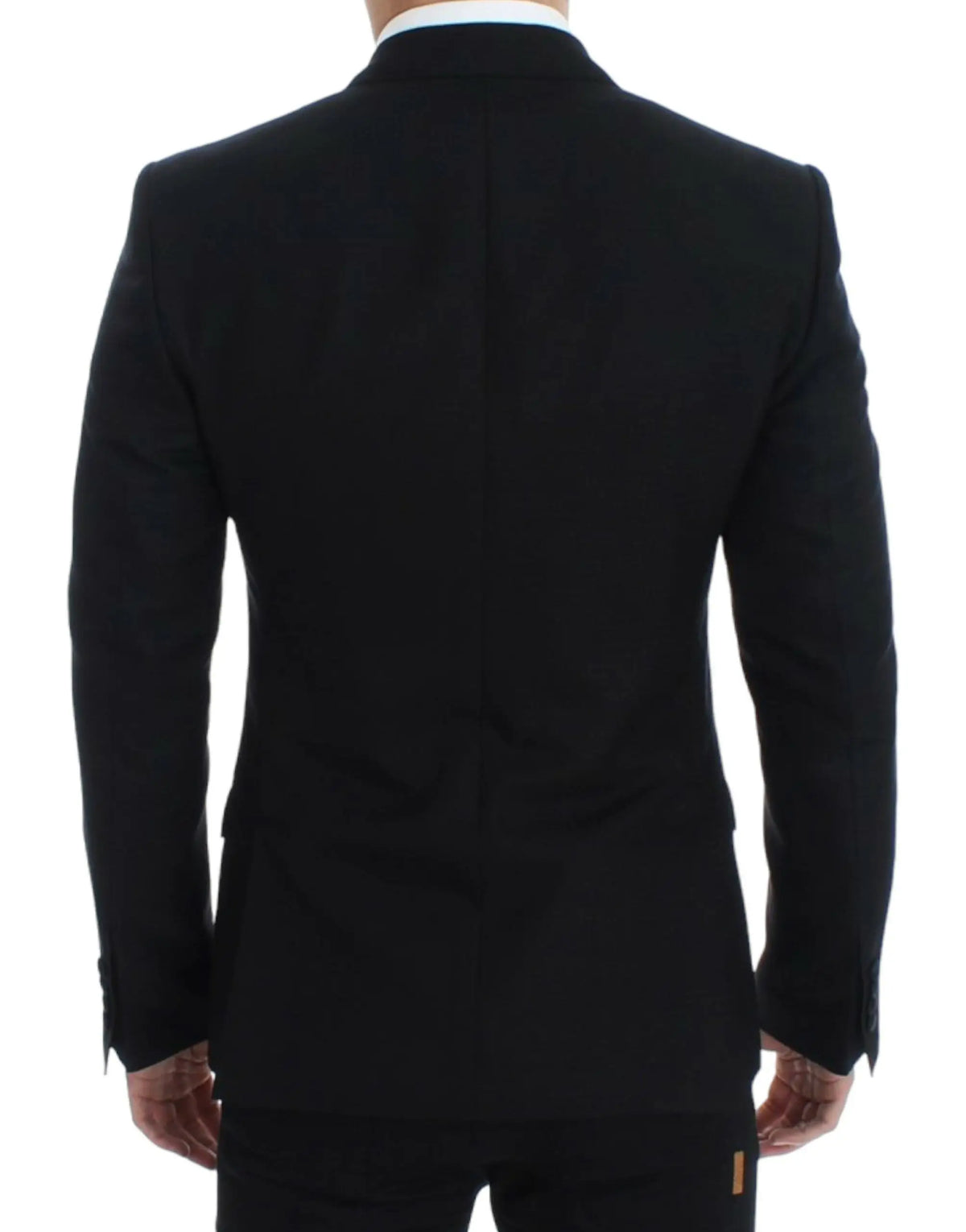 Dolce & gabbana blazer sicilia noir en laine et soie avec coupe classique et texture subtile