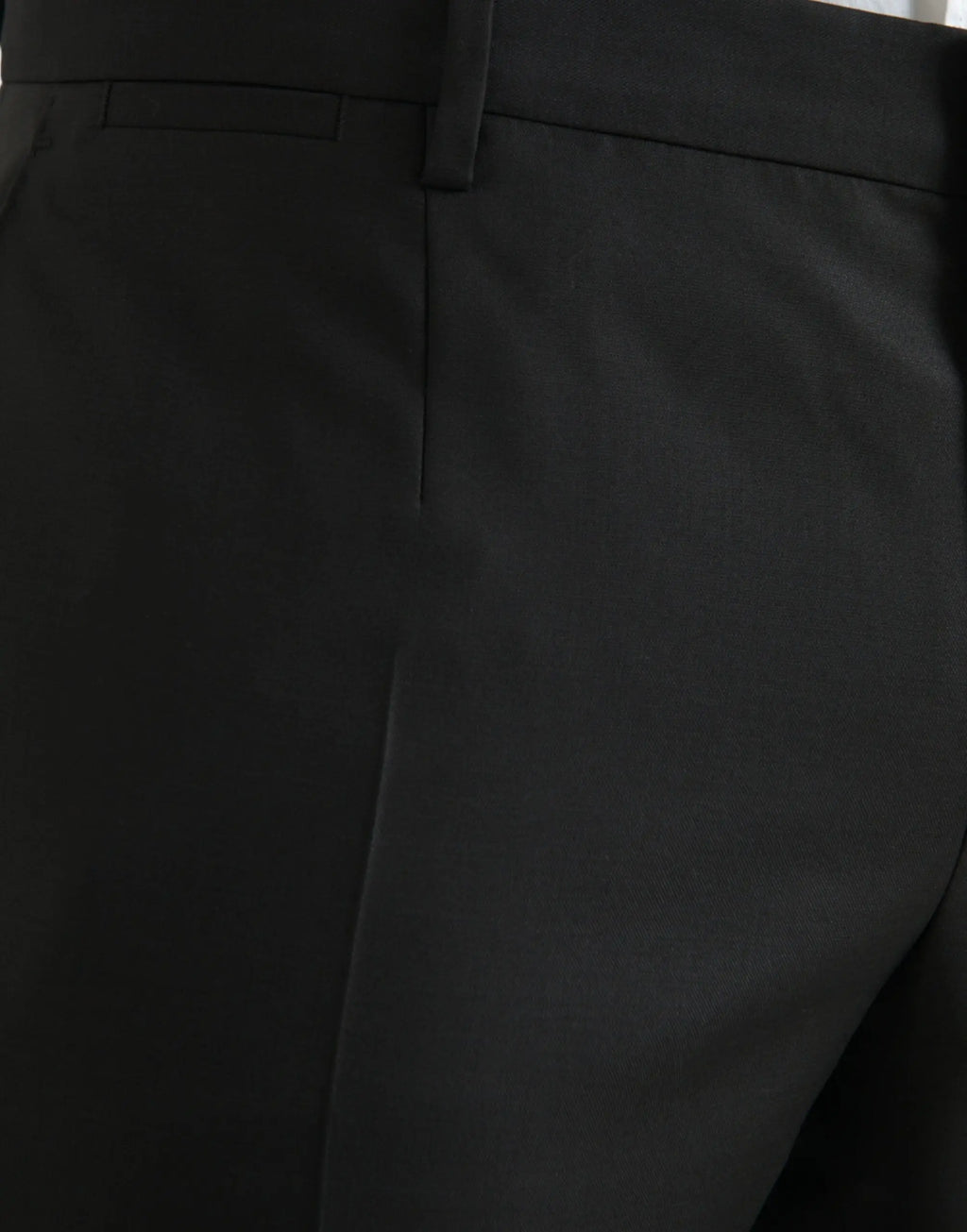 Pantalon skinny dolce & gabbana noir en laine et soie avec design structuré et coutures discrètes