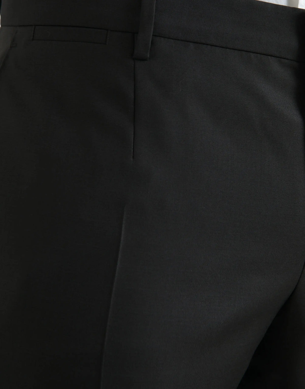Pantalon skinny dolce & gabbana noir en laine et soie avec design structuré et coutures discrètes