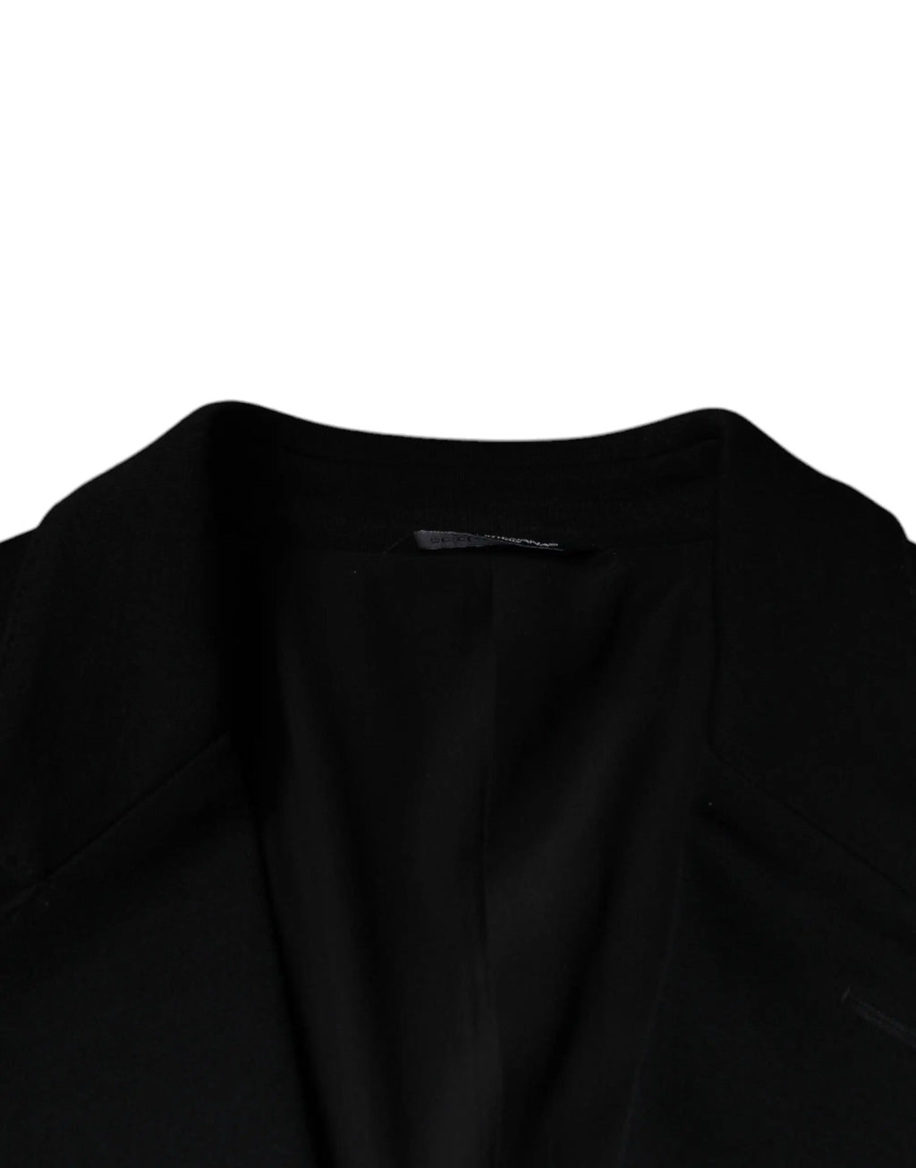 Blazer formel noir en laine dolce gabbana avec col ajusté élégant et tissu lisse