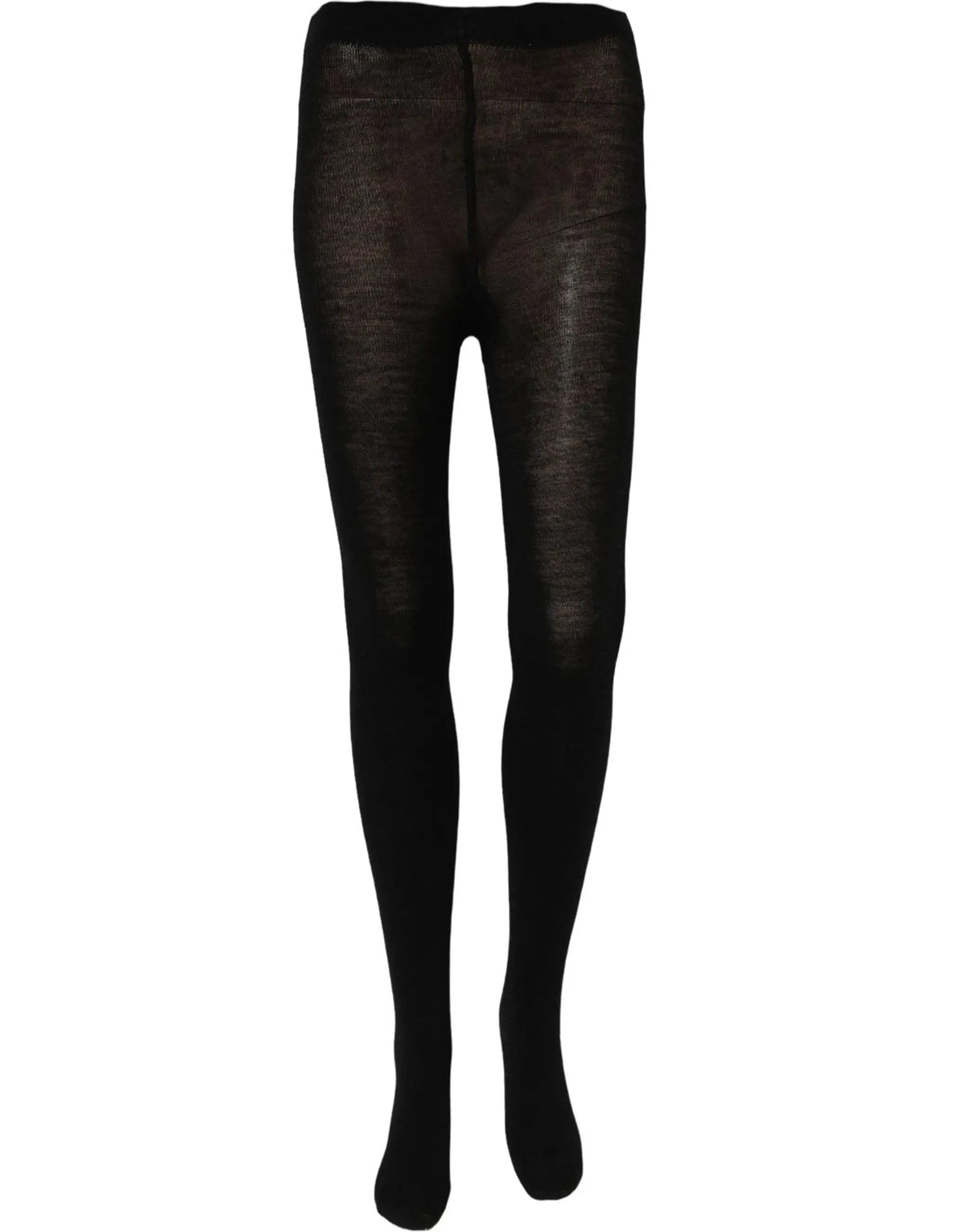 Collants noirs en laine stretch dolce & gabbana avec motif texturé subtil en voile transparent