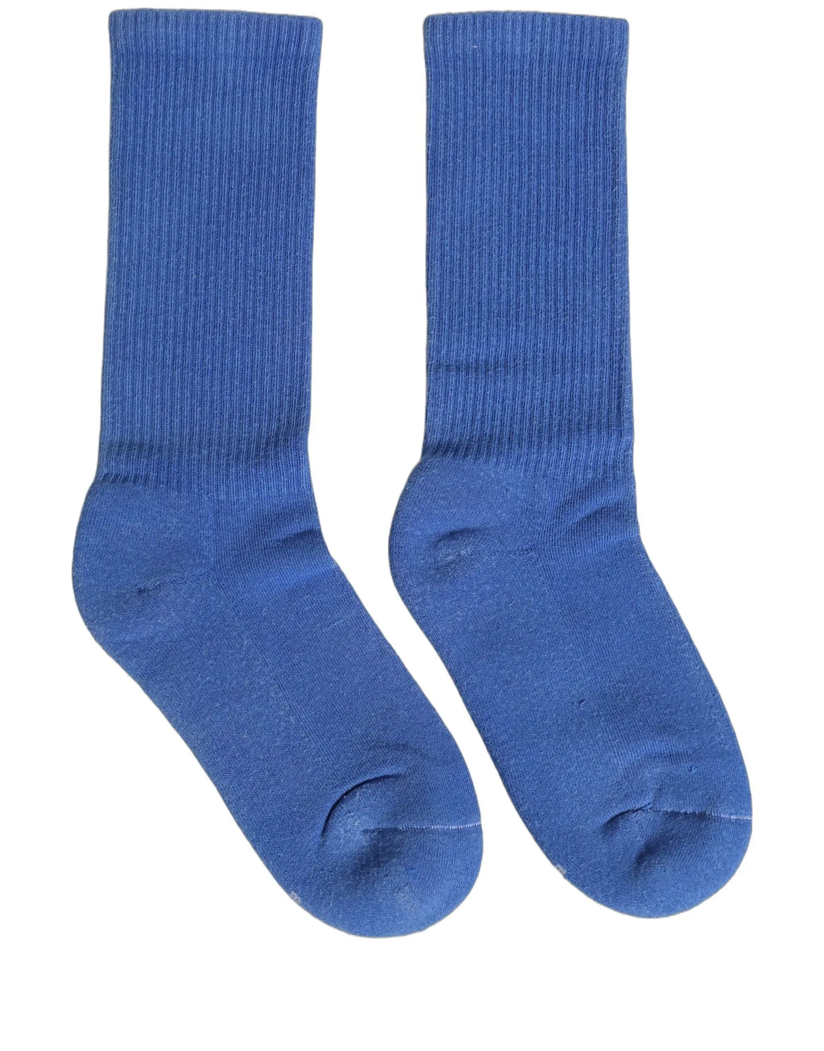 Une paire de chaussettes dolce & gabbana bleues en coton côtelé mi-mollet pour femme
