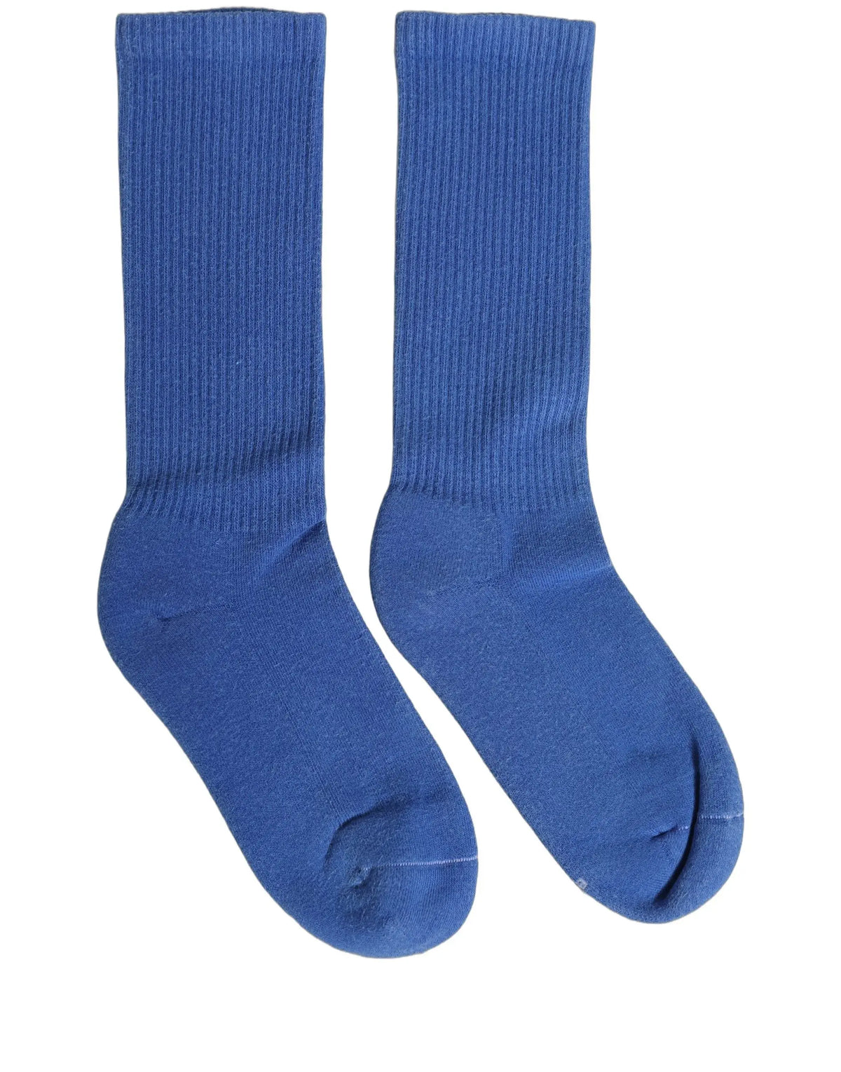Une paire de chaussettes femme dolce & gabbana en coton bleu royal côtelé mi-mollet classique