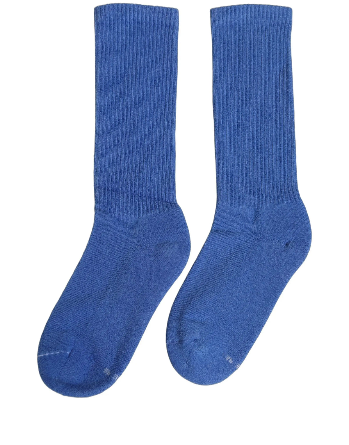 Une paire de chaussettes dolce & gabbana bleu en coton côtelé à mi-mollet design classique et unis