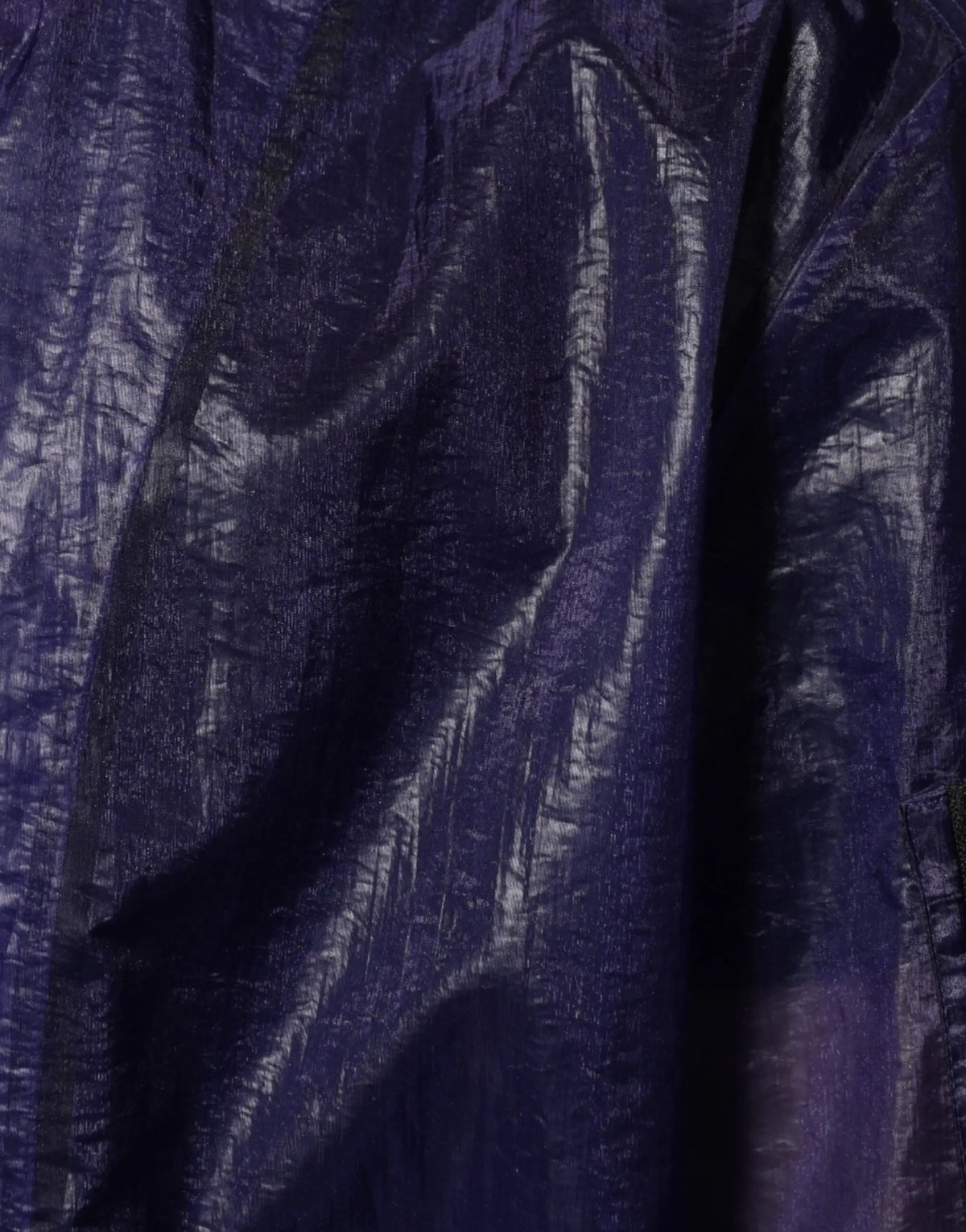 Veste bomber dolce & gabbana en coton bleu stretch avec tissu violet profond brillant et surface texturée froissée