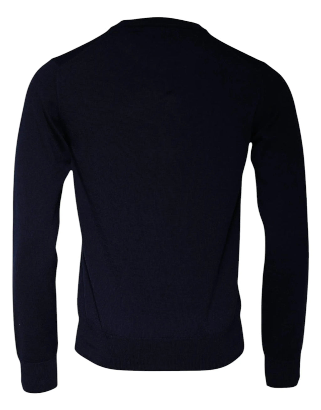 Pull col rond en laine noire dolce & gabbana avec logo bleu dg pour homme