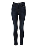 Jean slim taille haute bleu dark wash dolce gabbana en denim classique pour un look élégant et moderne