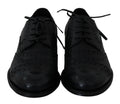 Dolce & gabbana blue leather wingtip oxford dress shoes with black leather brogue detailing and laces