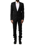 Tailleur noir dolce & gabbana blue martini en laine avec coupe moderne et pantalon assorti pour occasions formelles
