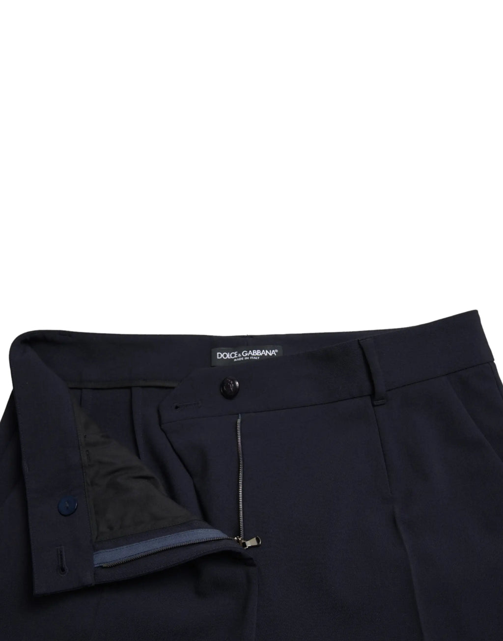 Pantalon droit noir dolce & gabbana pour homme avec design structuré et surpiqûres contrastantes subtiles