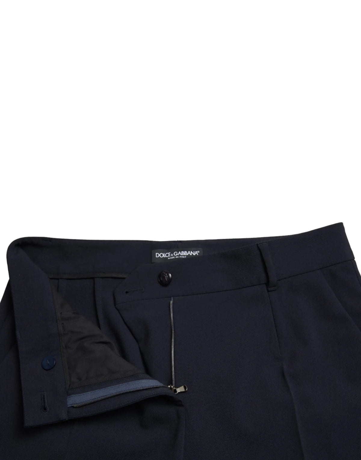 Pantalon droit noir dolce & gabbana pour homme avec design structuré et surpiqûres contrastantes subtiles