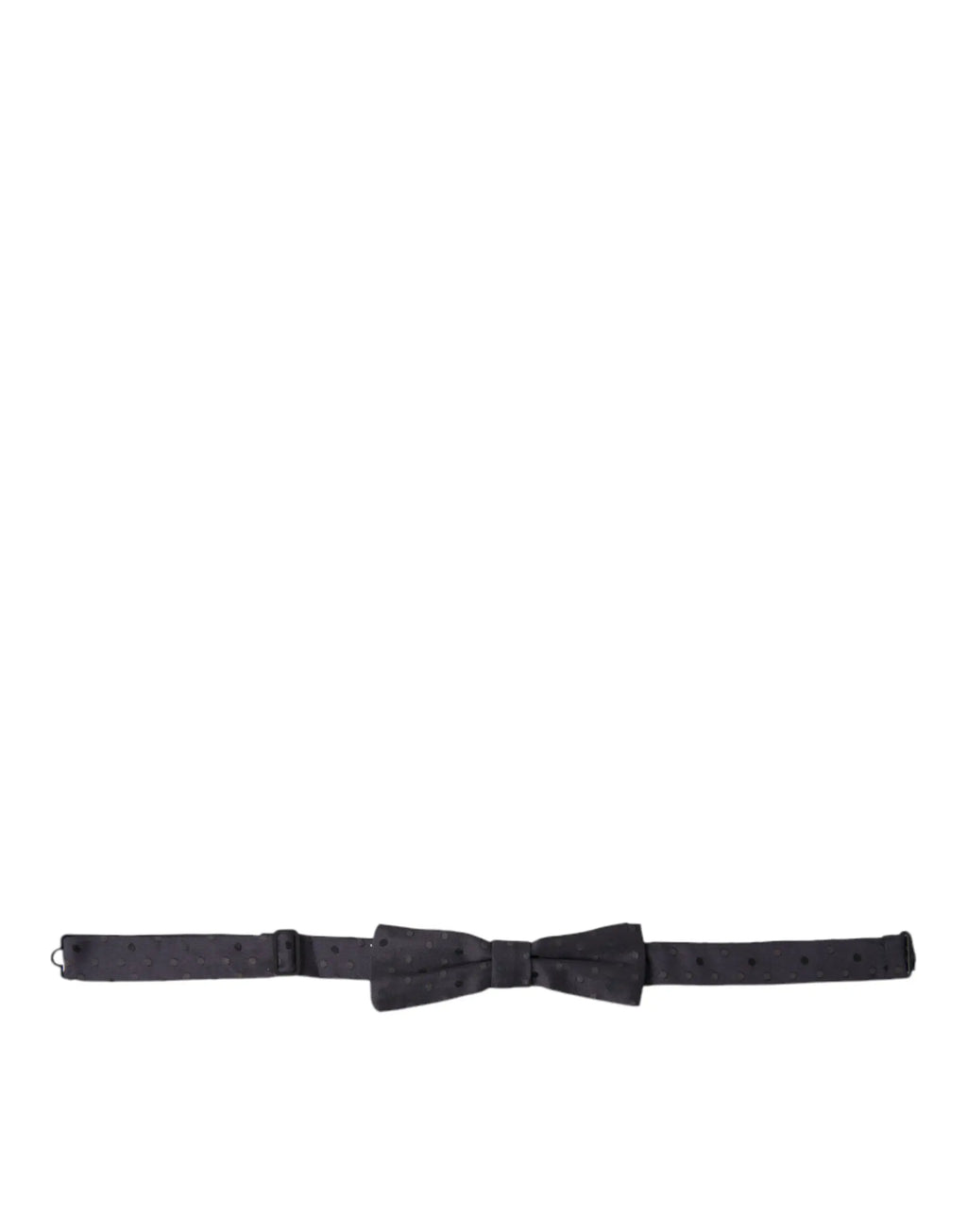 Noeud papillon noir dolce et gabbana en soie avec finition satinée et motif à pois subtil bleu réglable pour homme
