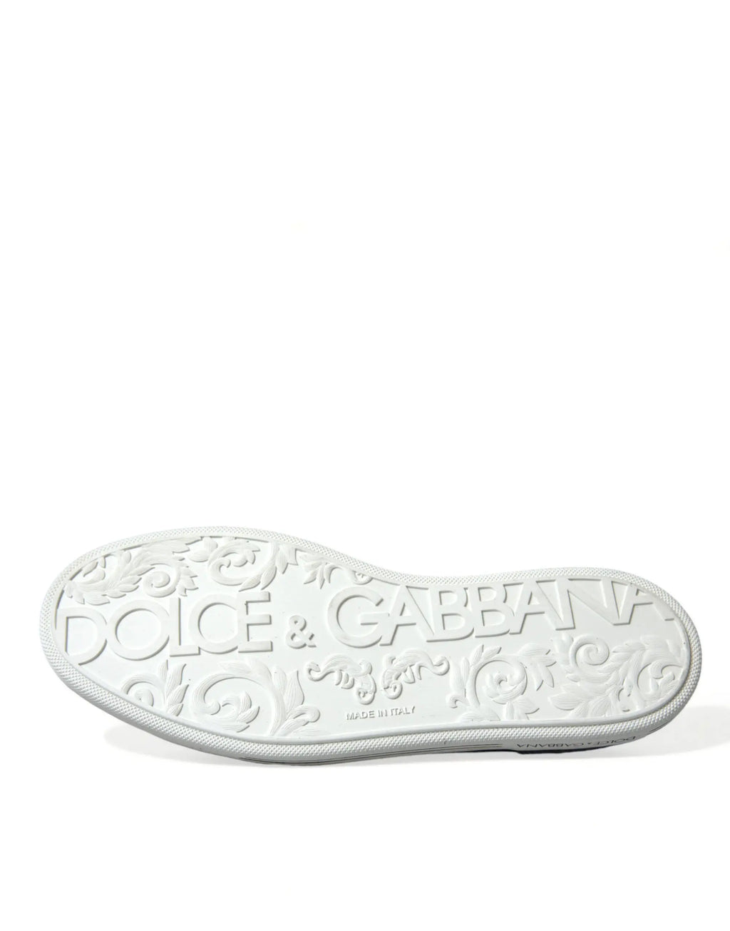 Semelle blanche dolce gabbana avec motifs embossés et logo pour mocassins blu suede caiman saint tropez