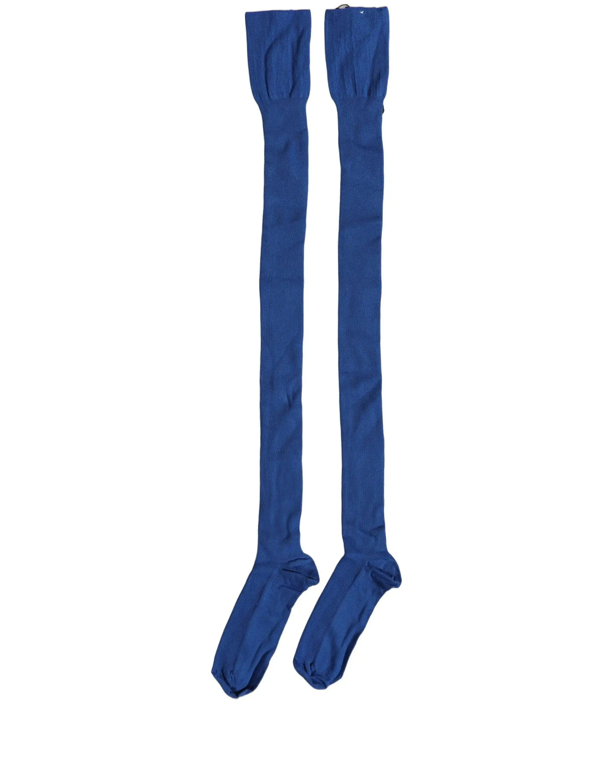 Une paire de chaussettes accessoires montantes en viscose bleu royal dolce & gabbana avec tissu extensible et finitions soignées
