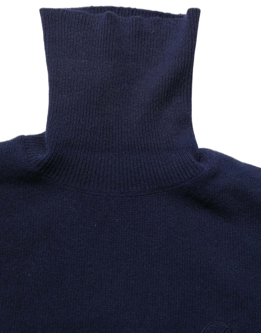 Dolce & gabbana pull col roulé en laine bleu marine côtelé pour homme élégance et confort hivernal
