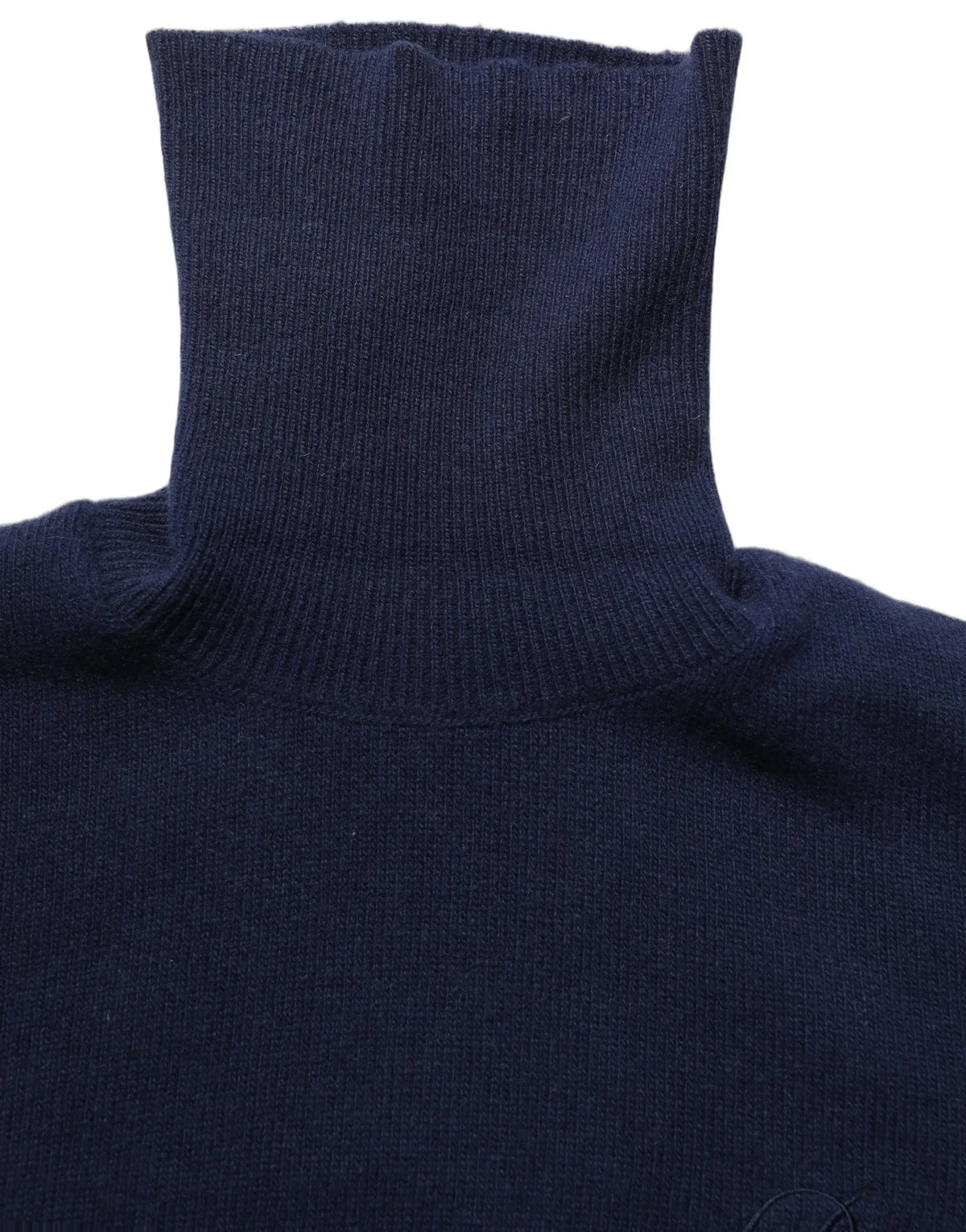 Dolce & gabbana pull col roulé en laine bleu marine côtelé pour homme élégance et confort hivernal