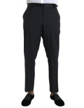 Pantalon habillé homme dolce & gabbana en laine bleue coupe skinny avec pli subtil et finition ajustée