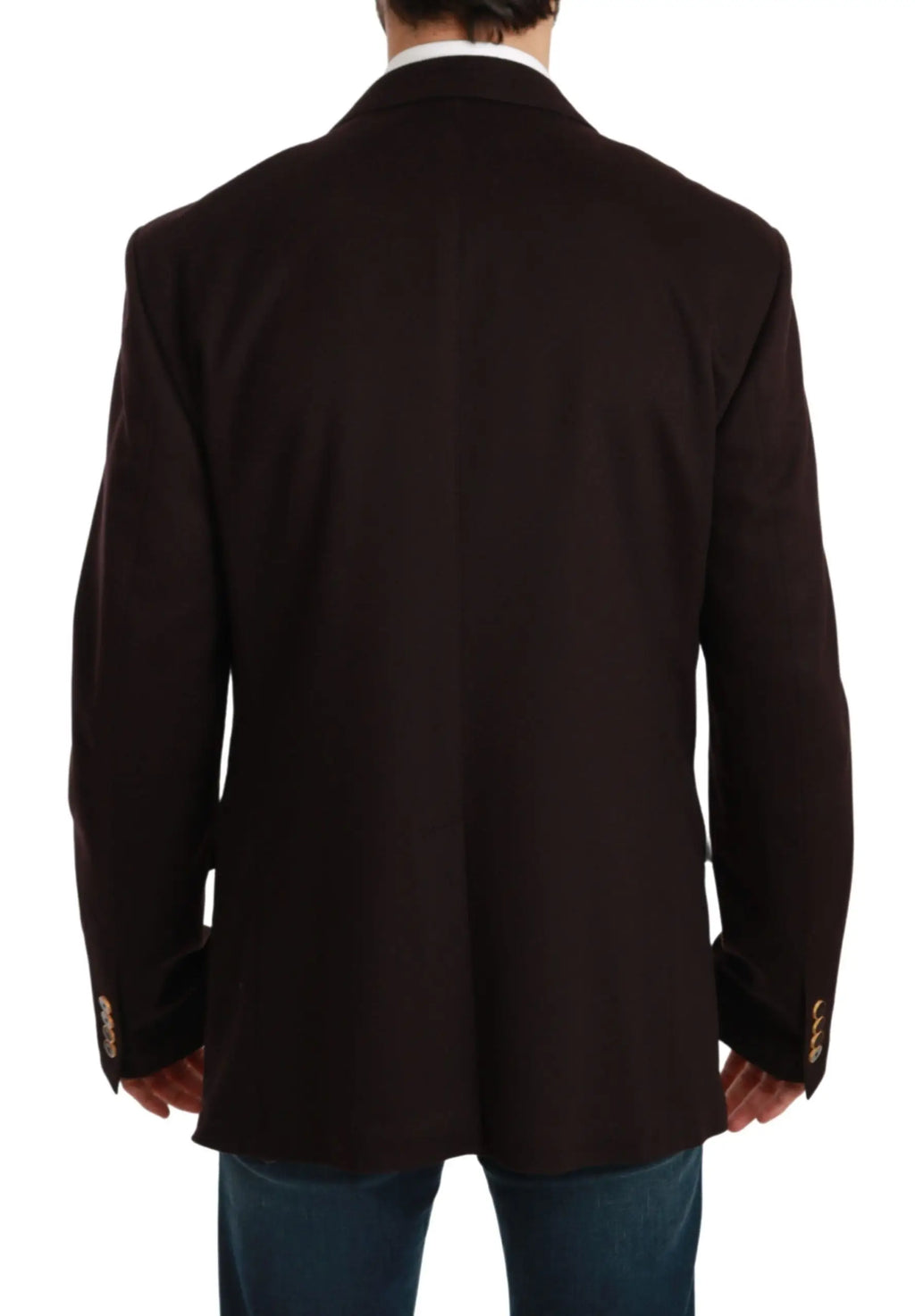 Dolce & gabbana taormina blazer en laine bordeaux avec boutons dorés détails aux manches et col