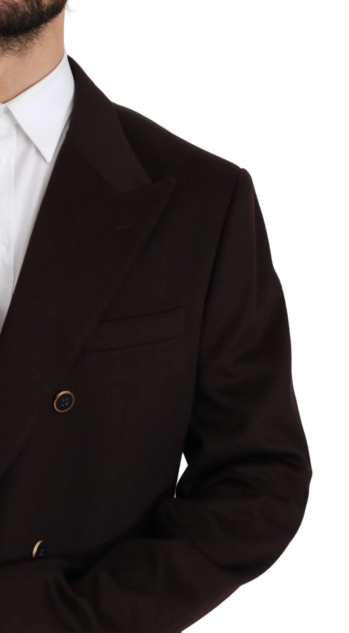 Veste blazer dolce & gabbana taormina en cachemire bordeaux noire à double boutonnage doré et coupe cintrée