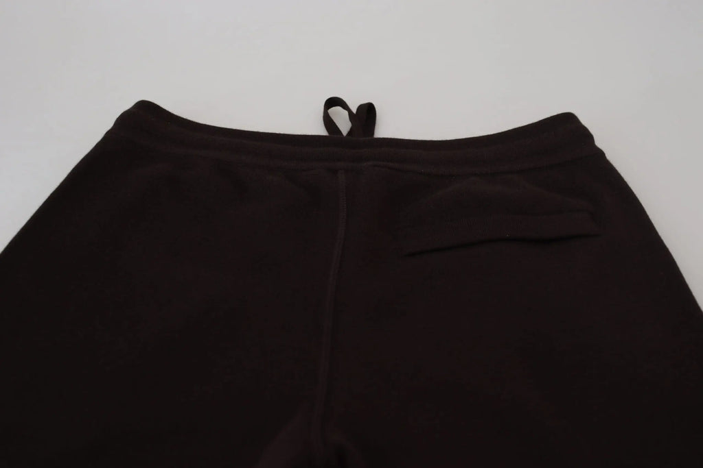 Black fleece joggers with drawstring waistband and side pockets for dolce & gabbana brown cashmere trousers bottoms
