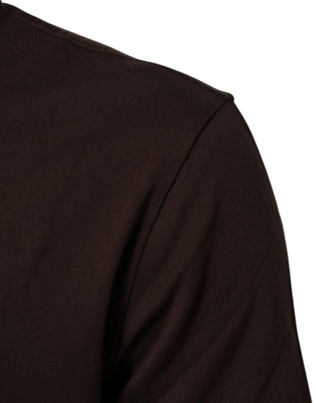 T-shirt dolce & gabbana marron avec imprimé feuilles de laurier en forme de pièce, tissu doux noir à manches longues