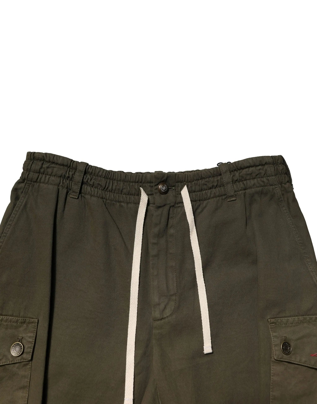 Pantalon cargo olive vert dolce & gabbana en coton avec cordon blanc et poches à rabat boutonnées