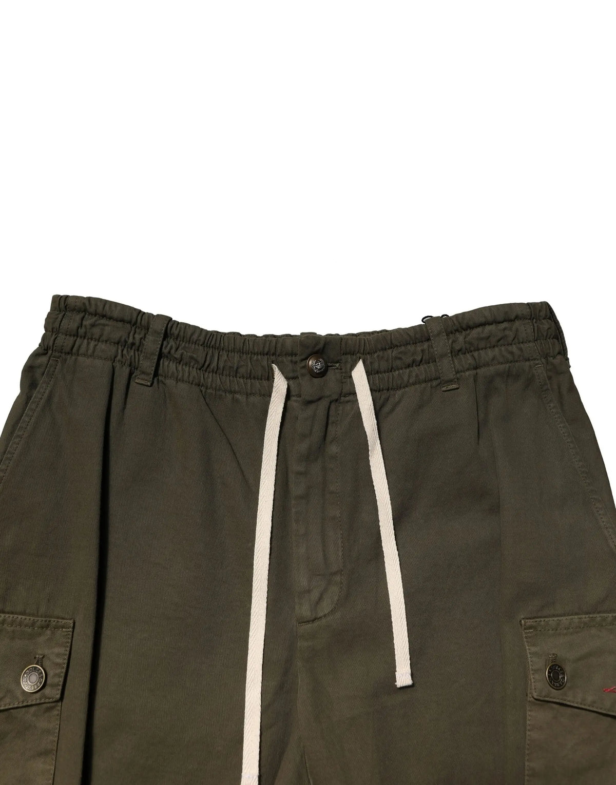 Pantalon cargo olive vert dolce & gabbana en coton avec cordon blanc et poches à rabat boutonnées