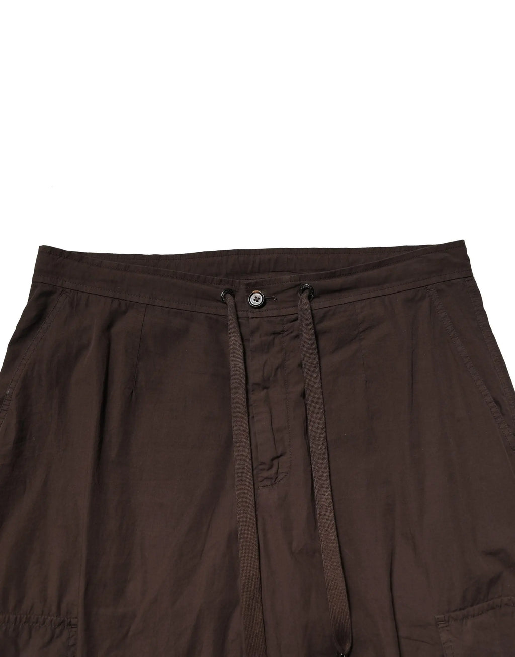 Pantalon cargo marron foncé dolce gabbana en coton avec taille cordon et coutures discrètes pour homme