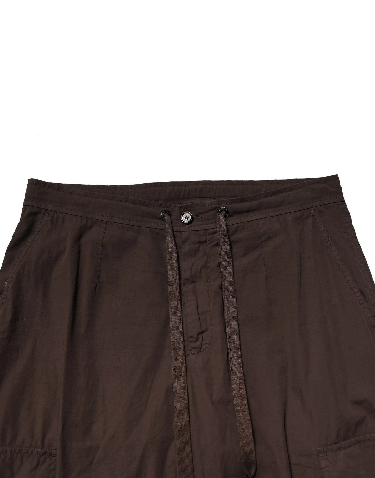 Pantalon cargo marron foncé dolce gabbana en coton avec taille cordon et coutures discrètes pour homme