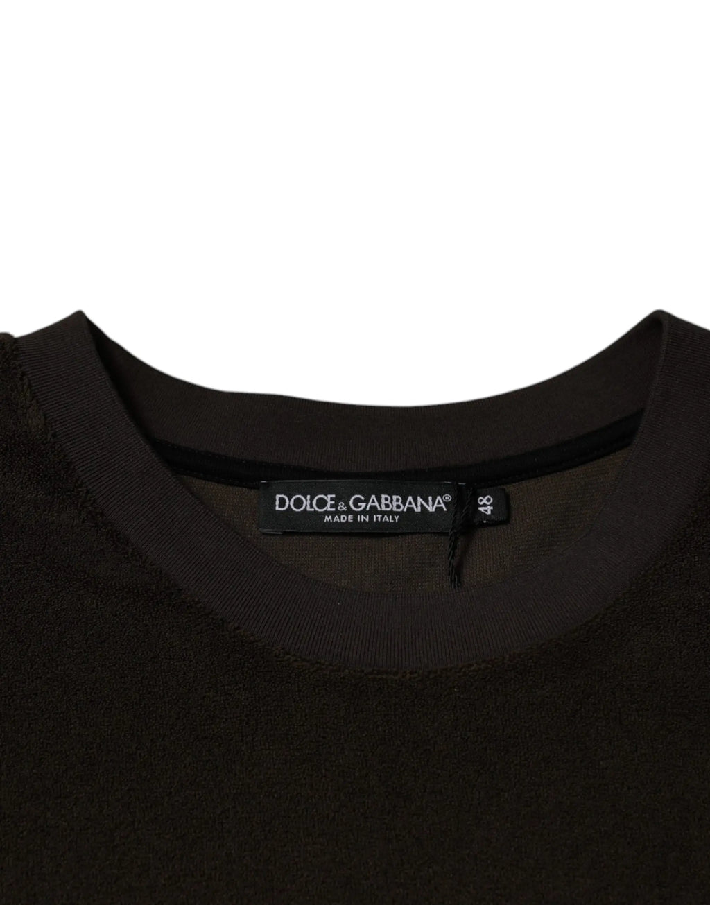 Pull noir dolce & gabbana en coton à col rond fabriqué en italie pour un style décontracté