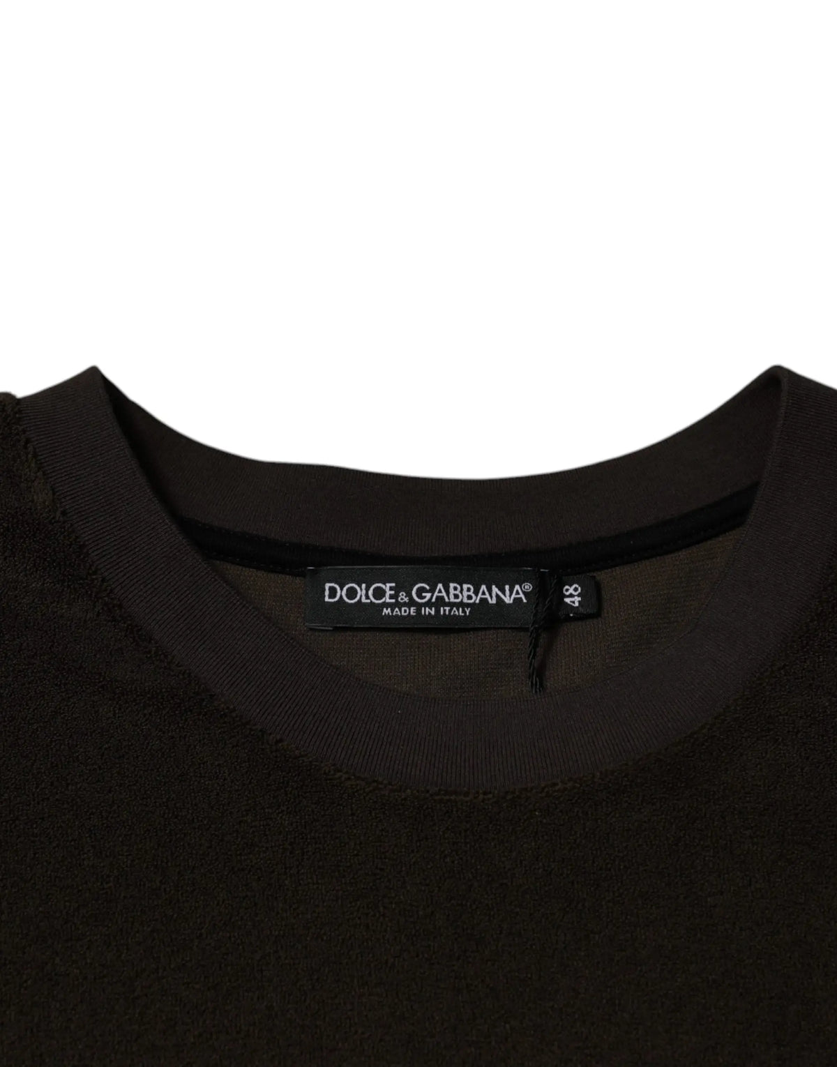 Pull noir dolce & gabbana en coton à col rond fabriqué en italie pour un style décontracté