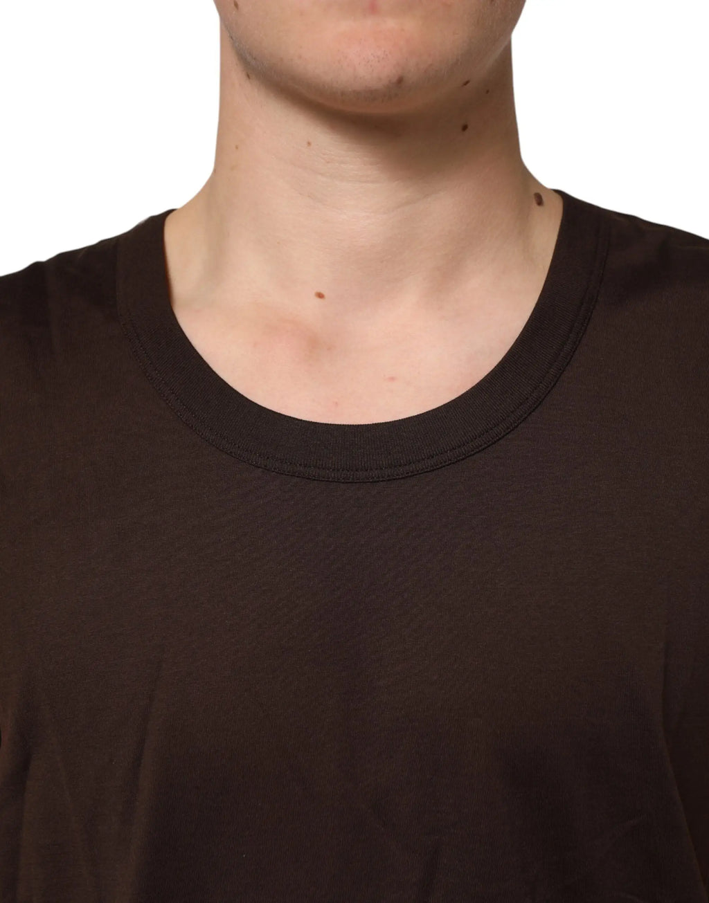 T-shirt noir col rond en coton dolce & gabbana pour homme vue de dos