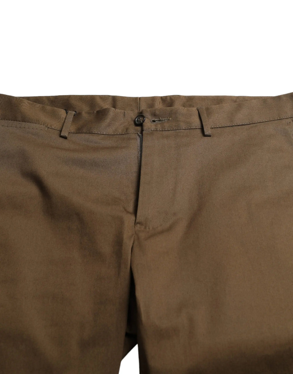 Dolce & gabbana bermuda shorts marron en coton stretch pour homme avec taille classique et fermeture bouton