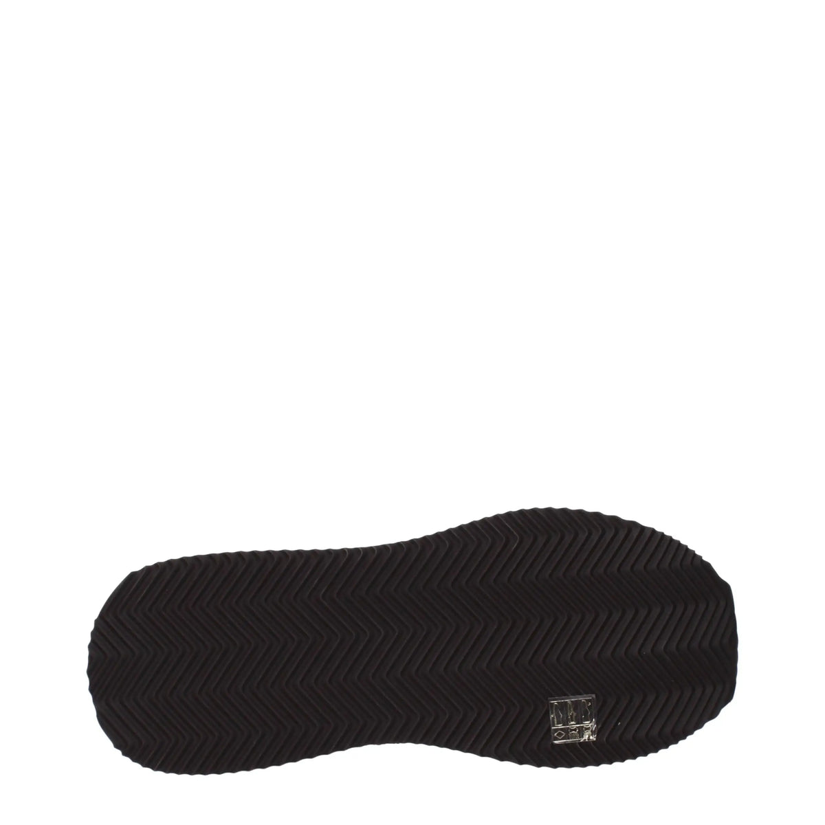 Semelle extérieure en caoutchouc noir avec motif chevrons pour baskets basses en tissu marron dolce & gabbana