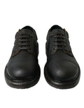 Dolce & gabbana chaussures derby homme en cuir marron lacées avec bout classique et semelles robustes