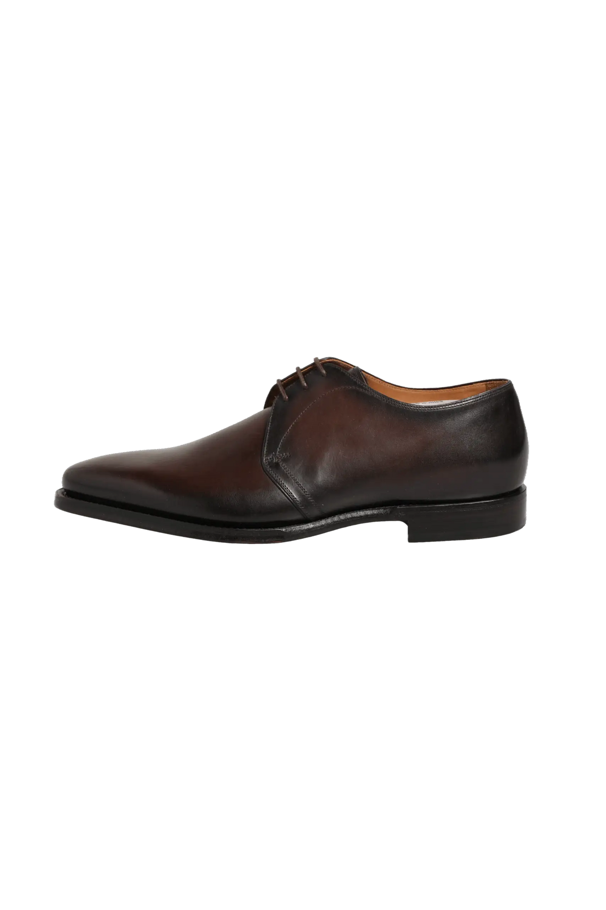 Dolce & gabbana derby hommes chaussures de ville en cuir marron avec finition polie et semelle noire