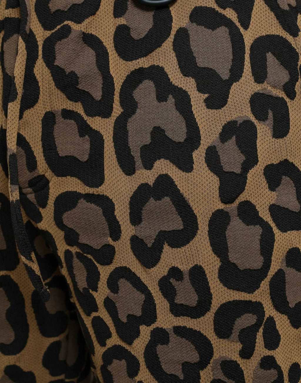 Pantalon de jogging dolce & gabbana en polyester marron avec imprimé léopard noir et marron et tissu tricoté texturé