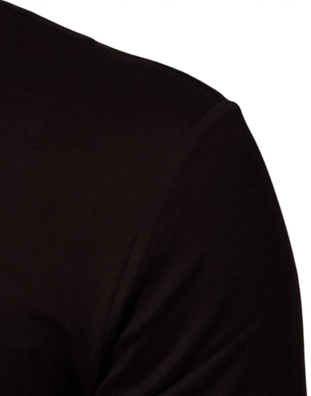 Dolce & gabbana t-shirt coton noir avec logo marron et tissu lisse ajusté manches longues