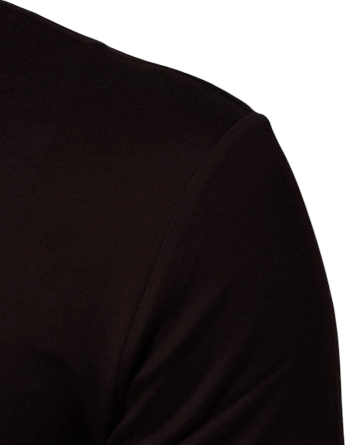 Dolce & gabbana t-shirt coton noir avec logo marron et tissu lisse ajusté manches longues