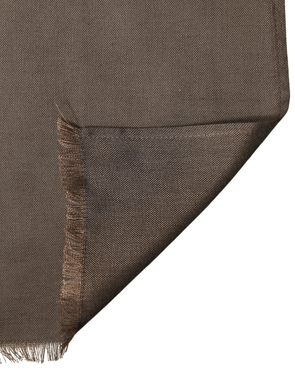 Écharpe chauffante dolce gabbana pour homme en polyester marron foncé avec tissu tissé et bords effilochés