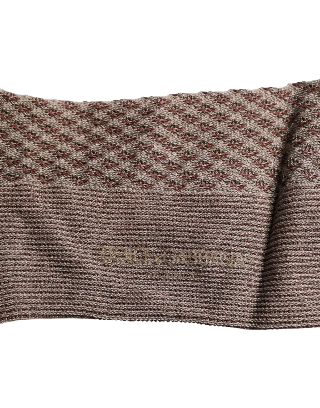 Écharpe en tricot texturée tons terre avec motif tissé brun et beige pour homme dolce gabbana chaussettes mi-mollet