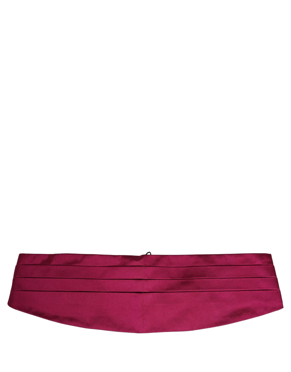 Dolce & gabbana burgundy cummerbund en satin 100 % soie avec plis réguliers et finition brillante