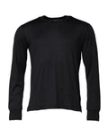 T-shirt noir à manches longues en coton doux pour homme dans le style dolce & gabbana silk crew neck pullover
