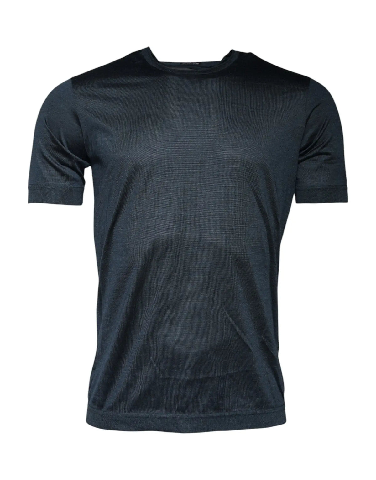 Dolce & gabbana t-shirt noir à manches courtes en tissu texturé subtil pour activité sportive
