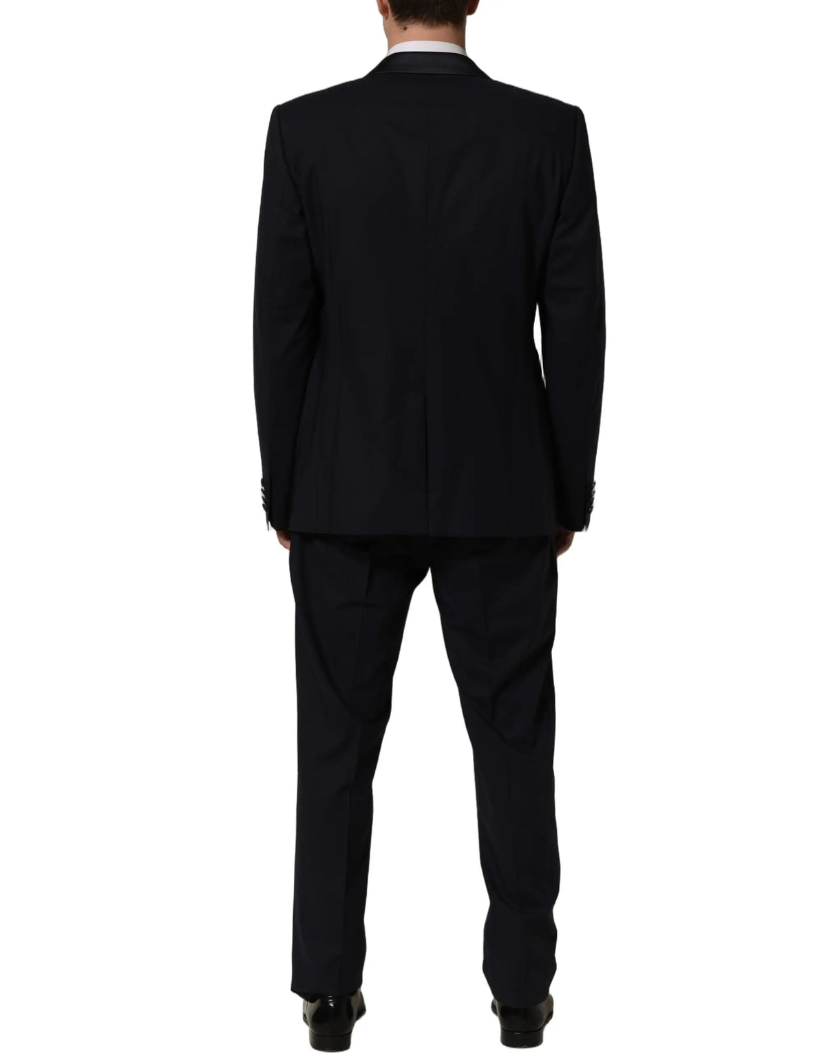 Costume homme dolce & gabbana bleu foncé tailleur deux pièces simple boutonnage avec pantalon assorti